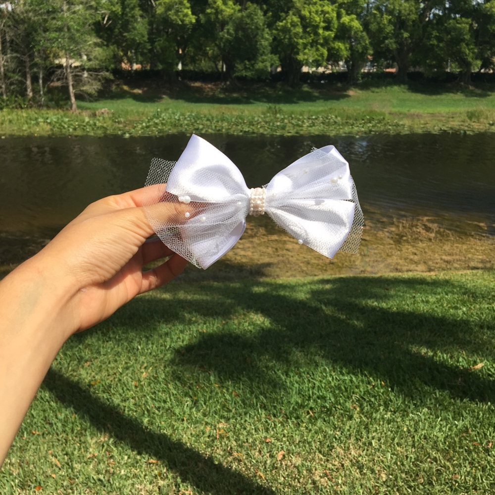 White Handmade Bow